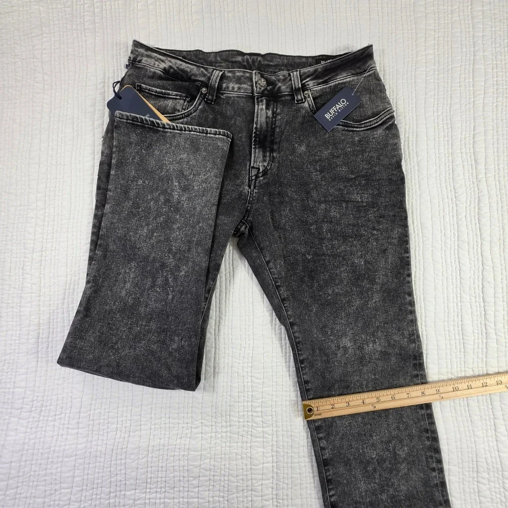 Buffalo David Bitton BM22757 Ash Slim Dark Acid Wash Stretch Denim Jeans 34x30